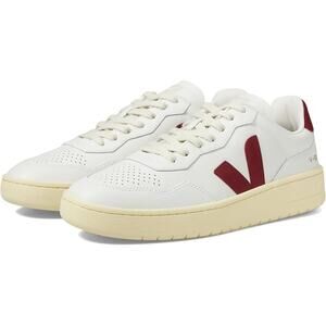 Veja Mens V-90 Sneakers EU 44 US 11 White Red Leather Low Top NIB